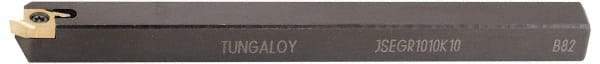 Tungaloy - JSEG, External, Right Hand, Indexable Grooving Tool Holder - J10E Insert Compatibility, 12mm Shank Height, 12mm Shank Width, 125mm OAL - Eagle Tool & Supply