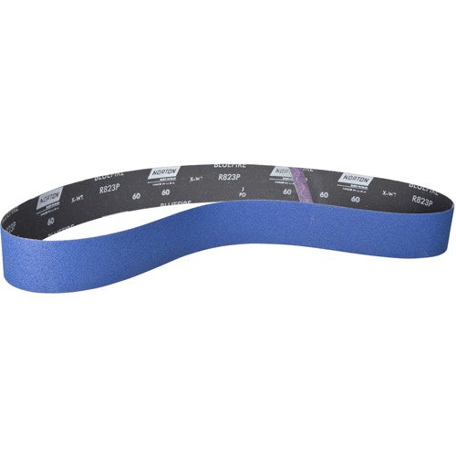 4″ × 36″ NorZon Plus R823 Narrow Belt 120 Grit Zirconia Alumina - Eagle Tool & Supply