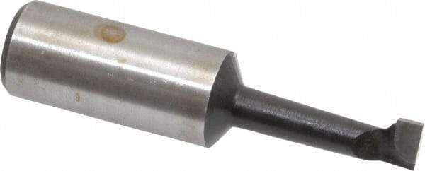 Made in USA - 5/16" Min Bore Diam, 1-1/8" Max Bore Depth, 5/8 Shank Diam, Boring Bar - Right Hand Cut, Carbide-Tipped, Bright Finish - Exact Industrial Supply