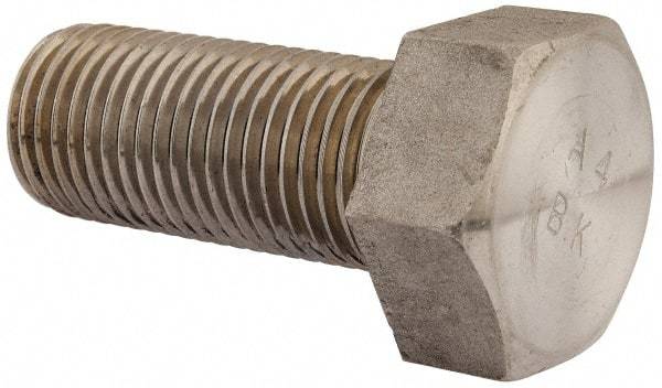 Value Collection - M33x3.50mm Metric Coarse, 80mm Length Under Head Hex Head Cap Screw - Fully Threaded, Grade 316 & Austenitic A4 Stainless Steel, Uncoated, 50mm Hex - Eagle Tool & Supply