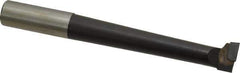 Made in USA - 13/16" Min Bore Diam, 4-1/2" Max Bore Depth, 3/4 Shank Diam, Boring Bar - Right Hand Cut, Carbide-Tipped, Bright Finish - Exact Industrial Supply