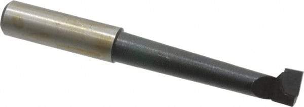 Made in USA - 3/8" Min Bore Diam, 1-7/8" Max Bore Depth, 3/8 Shank Diam, Boring Bar - Right Hand Cut, Carbide-Tipped, Bright Finish - Exact Industrial Supply