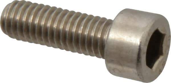 Value Collection - M6x1.00 Metric Coarse Hex Socket Drive, Socket Cap Screw - Grade 18-8 & Austenitic A2 Stainless Steel, Uncoated, Fully Threaded, 18mm Length Under Head - Eagle Tool & Supply