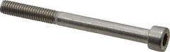 Value Collection - M6x1.00 Metric Coarse Hex Socket Drive, Socket Cap Screw - Grade 18-8 & Austenitic A2 Stainless Steel, Uncoated, Partially Threaded, 65mm Length Under Head - Eagle Tool & Supply