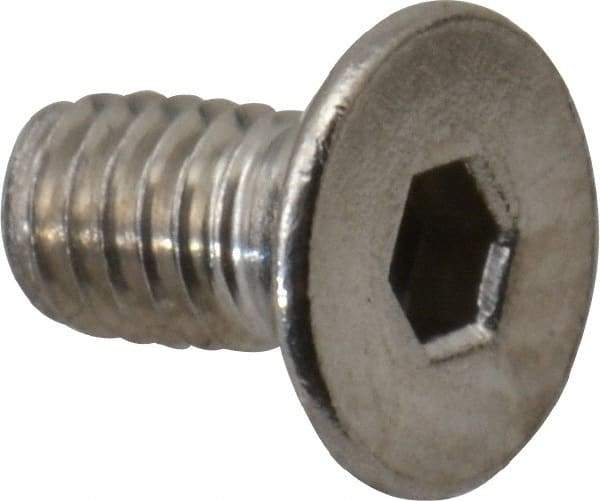 Value Collection - M2.5x0.45 Metric Coarse Hex Socket Drive, 90° Flat Screw - Grade 18-8 & Austenitic A2 Stainless Steel, Fully Threaded, 5mm OAL - Eagle Tool & Supply