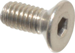 Value Collection - M2.5x0.45 Metric Coarse Hex Socket Drive, 90° Flat Screw - Grade 18-8 & Austenitic A2 Stainless Steel, Fully Threaded, 6mm OAL - Eagle Tool & Supply
