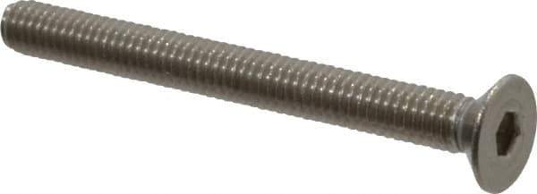 Value Collection - M4x0.70 Metric Coarse Hex Socket Drive, 90° Flat Screw - Grade 18-8 & Austenitic A2 Stainless Steel, Partially Threaded, 40mm OAL - Eagle Tool & Supply