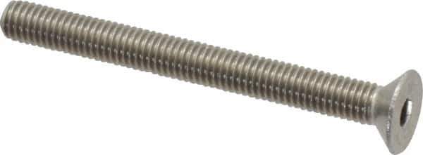 Value Collection - M5x0.80 Metric Coarse Hex Socket Drive, 90° Flat Screw - Grade 18-8 & Austenitic A2 Stainless Steel, Partially Threaded, 50mm OAL - Eagle Tool & Supply