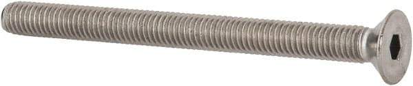 Value Collection - M5x0.80 Metric Coarse Hex Socket Drive, 90° Flat Screw - Grade 18-8 & Austenitic A2 Stainless Steel, Partially Threaded, 60mm OAL - Eagle Tool & Supply