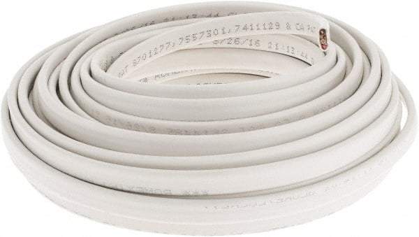 Southwire - NM-B, 14 AWG, 15 Amp, 50' Long, Solid Core, 1 Strand Building Wire - White, PVC Insulation - Eagle Tool & Supply