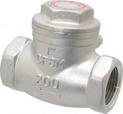 Sharpe Valves - 1" Stainless Steel Check Valve - FNPT x FNPT, 200 WOG - Eagle Tool & Supply