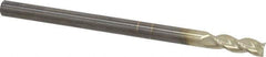 Accupro - 1/4", 3/4" LOC, 1/4" Shank Diam, 4" OAL, 3 Flute, Solid Carbide Square End Mill - Single End, ZrN Finish, Spiral Flute, 37° Helix, Centercutting, Right Hand Cut, Right Hand Flute - Eagle Tool & Supply