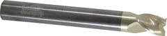 Accupro - 1/2", 5/8" LOC, 1/2" Shank Diam, 4" OAL, 3 Flute, Solid Carbide Square End Mill - Single End, ZrN Finish, Spiral Flute, 37° Helix, Centercutting, Right Hand Cut, Right Hand Flute - Eagle Tool & Supply