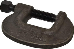 Wilton - Extra Heavy-Duty 1-3/4" Max Opening, 1-3/16" Throat Depth, Forged Steel Standard C-Clamp - 8,750 Lb Capacity, 0" Min Opening, Standard Throat Depth, Cold Drawn Steel Screw - Eagle Tool & Supply