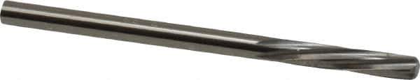 Magafor - 3.3223mm Solid Carbide 6 Flute Chucking Reamer - Spiral Flute, 0.1308" Straight Shank, 19/32" Flute Length, 2-1/4" OAL - Eagle Tool & Supply