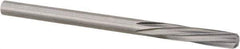 Magafor - 3.5103mm Solid Carbide 6 Flute Chucking Reamer - Spiral Flute, 0.1382" Straight Shank, 19/32" Flute Length, 2-1/4" OAL - Eagle Tool & Supply