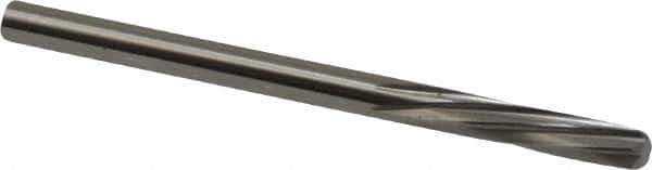 Magafor - 3.5789mm Solid Carbide 6 Flute Chucking Reamer - Spiral Flute, 0.1409" Straight Shank, 19/32" Flute Length, 2-1/4" OAL - Eagle Tool & Supply