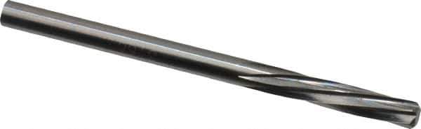 Magafor - #27 Solid Carbide 6 Flute Chucking Reamer - Spiral Flute, 0.1441" Straight Shank, 19/32" Flute Length, 2-1/4" OAL - Eagle Tool & Supply