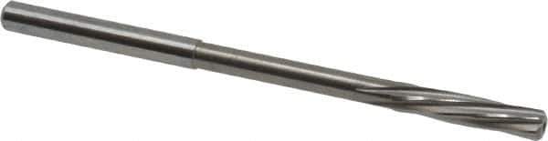 Magafor - 4.4mm Solid Carbide 6 Flute Chucking Reamer - Spiral Flute, 0.177" Straight Shank, 53/64" Flute Length, 3-5/32" OAL - Eagle Tool & Supply