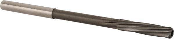 Magafor - 4.42mm Solid Carbide 6 Flute Chucking Reamer - Spiral Flute, 0.177" Straight Shank, 53/64" Flute Length, 3-5/32" OAL - Eagle Tool & Supply