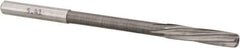 Magafor - #3 Solid Carbide 6 Flute Chucking Reamer - Spiral Flute, 0.216" Straight Shank, 1-1/32" Flute Length, 3-21/32" OAL - Eagle Tool & Supply