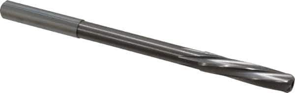 Magafor - 6.97mm Solid Carbide 6 Flute Chucking Reamer - Spiral Flute, 0.276" Straight Shank, 1-7/32" Flute Length, 4-9/32" OAL - Eagle Tool & Supply