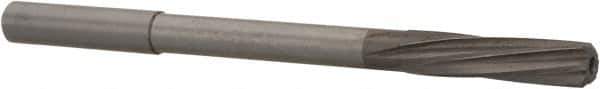 Magafor - 7.7394mm Solid Carbide 6 Flute Chucking Reamer - Spiral Flute, 0.315" Straight Shank, 1-19/64" Flute Length, 4-5/8" OAL - Eagle Tool & Supply