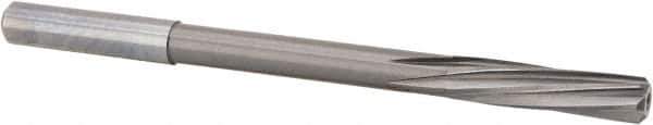 Magafor - 7.7597mm Solid Carbide 6 Flute Chucking Reamer - Spiral Flute, 0.315" Straight Shank, 1-19/64" Flute Length, 4-5/8" OAL - Eagle Tool & Supply