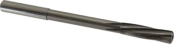 Magafor - 8.321mm Solid Carbide 6 Flute Chucking Reamer - Spiral Flute, 0.315" Straight Shank, 1-19/64" Flute Length, 4-5/8" OAL - Eagle Tool & Supply