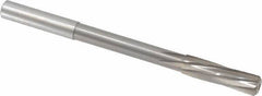 Magafor - 9.49mm Solid Carbide 6 Flute Chucking Reamer - Spiral Flute, 0.354" Straight Shank, 1-27/64" Flute Length, 4-31/32" OAL - Eagle Tool & Supply