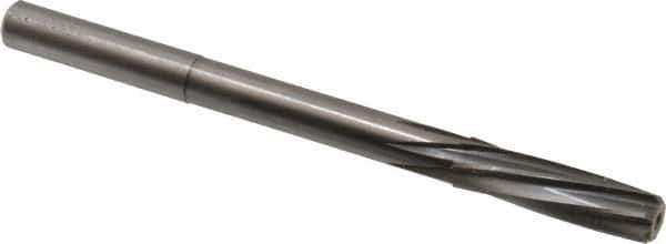 Magafor - 9.5mm Solid Carbide 6 Flute Chucking Reamer - Spiral Flute, 0.354" Straight Shank, 1-27/64" Flute Length, 4-31/32" OAL - Eagle Tool & Supply