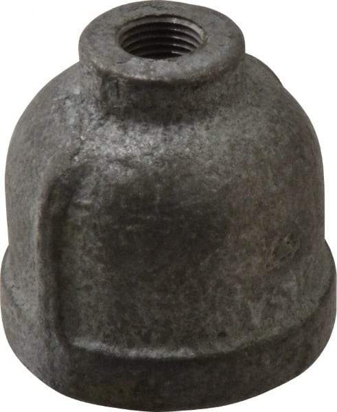 Made in USA - Class 150, 3/4 x 1/8" Galvanized Pipe Reducing Coupling - Threaded, Malleable Iron - Eagle Tool & Supply