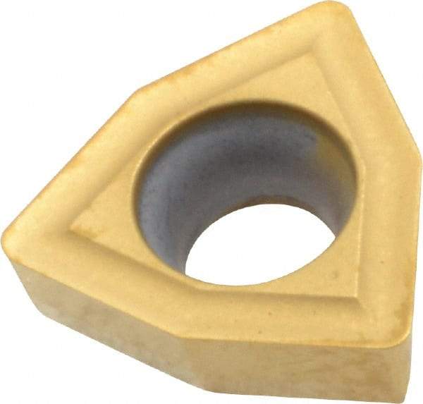 Kennametal - DFT06T308 GD Grade KC720 Carbide Indexable Drill Insert - TiN Finish, Trigon, 10mm Inscribed Circle - Eagle Tool & Supply