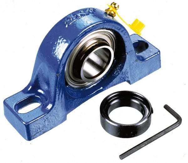 SKF - 1-3/8" ID, Ball Bearing Pillow Block - 1-3/8 Inch Shaft, - Eagle Tool & Supply