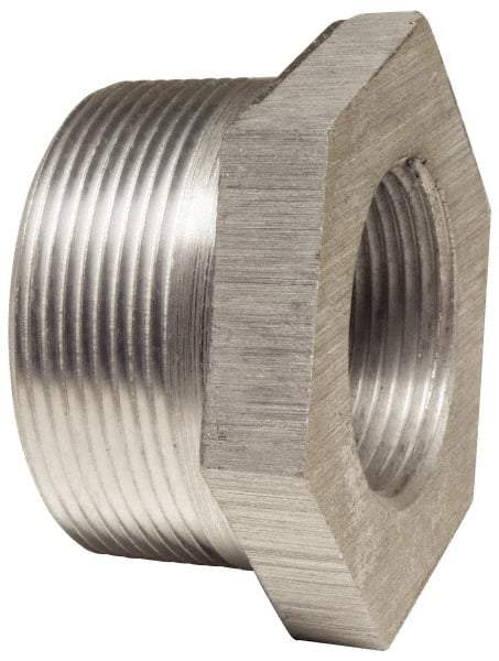 Latrobe Foundry - 2 x 1/2" Aluminum Pipe Hex Bushing - 150 psi, M x F End Connection, Grade 356-F - Eagle Tool & Supply