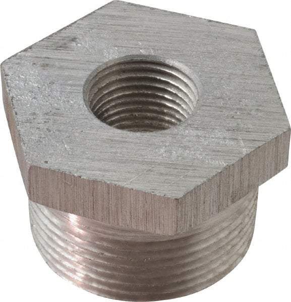 Latrobe Foundry - 1-1/4 x 1/2" Aluminum Pipe Hex Bushing - 150 psi, M x F End Connection, Grade 356-F - Eagle Tool & Supply