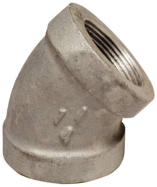 Latrobe Foundry - 1-1/2" Aluminum Pipe 45° Elbow - 150 psi, F End Connection, Grade 356-F - Eagle Tool & Supply