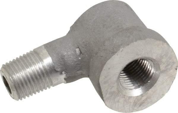 Latrobe Foundry - 1/8" Aluminum Pipe 90° Street Elbow - 150 psi, M x F End Connection, Grade 356-F - Eagle Tool & Supply