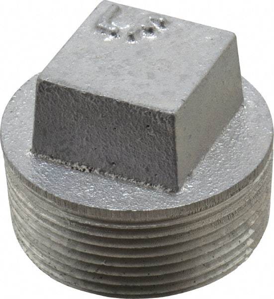 Latrobe Foundry - 1-1/2" Aluminum Pipe Square Head Plug - 150 psi, M End Connection, Grade 356-F - Eagle Tool & Supply