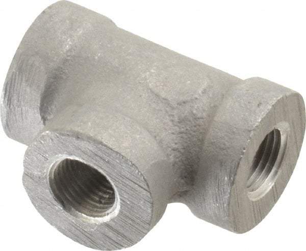 Latrobe Foundry - 1/8" Aluminum Pipe Tee - 150 psi, F End Connection, Grade 356-F - Eagle Tool & Supply
