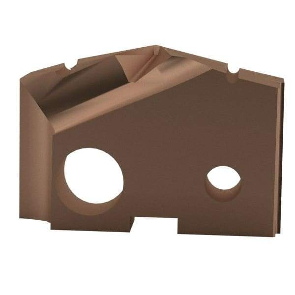 Allied Machine and Engineering - 19/32" Diam x 1/8" Thick, Seat Code 0, 132° Included Angle Spade Drill Insert - AM200 Coated, Cobalt, Grade Super Cobalt, Series GEN2 T-A - Eagle Tool & Supply