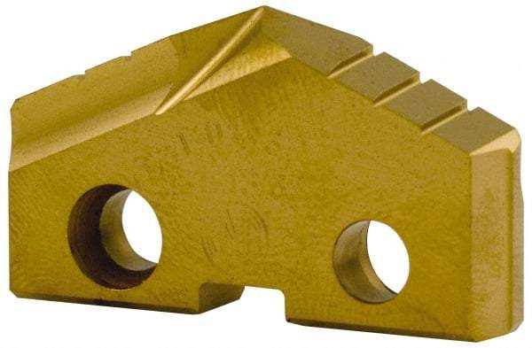 Allied Machine and Engineering - 44mm Diam x 1/4" Thick, Seat Code 3, 132° Included Angle Spade Drill Insert - TiN Coated, Cobalt, Grade Super Cobalt, Series GEN2 T-A - Eagle Tool & Supply