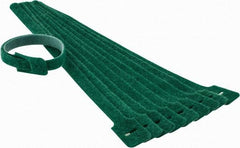 SpeedTech - 13" Long Green Nylon & Polyethylene Mountable Cable Tie - 40 Lb Tensile Strength, 3-1/4" Max Bundle Diam - Eagle Tool & Supply