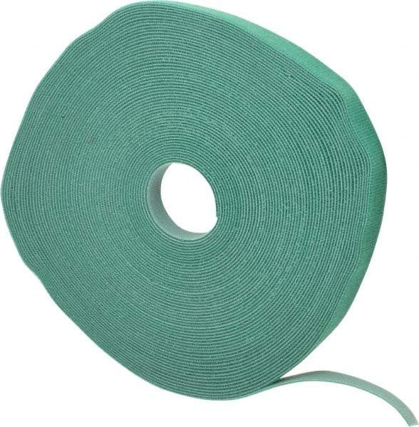 SpeedTech - 75' Long Green Nylon & Polyethylene Hook & Loop Strap - 50 Lb Tensile Strength - Eagle Tool & Supply