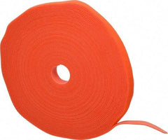 SpeedTech - 75' Long Orange Nylon & Polyethylene Hook & Loop Strap - 50 Lb Tensile Strength - Eagle Tool & Supply