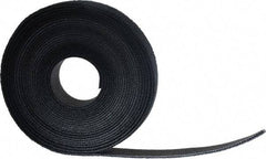 SpeedTech - 15' Long Black Nylon & Polyethylene Hook & Loop Strap - 50 Lb Tensile Strength - Eagle Tool & Supply