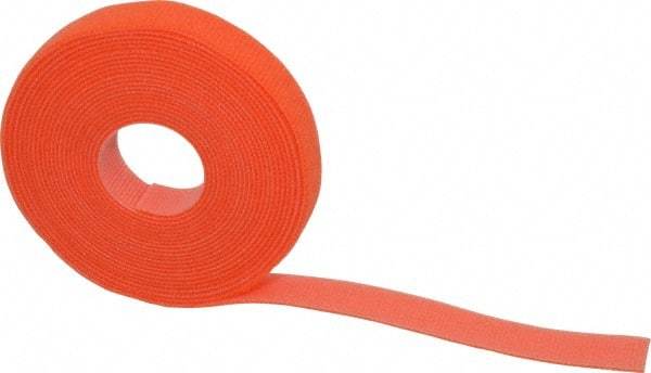 SpeedTech - 15' Long Orange Nylon & Polyethylene Hook & Loop Strap - 50 Lb Tensile Strength - Eagle Tool & Supply