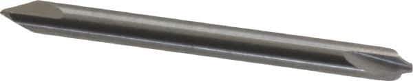 Value Collection - 0.039" Radius, 1/8" Mill Diam, 2 Flute Solid Carbide Corner Rounding End Mill - Double End, Uncoated, 1-1/2" OAL, 1/8" Shank Diam - Eagle Tool & Supply