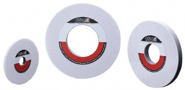 Camel Grinding Wheels - 8" Diam x 1-1/4" Hole x 3/4" Thick, J Hardness, 46 Grit Surface Grinding Wheel - Aluminum Oxide, Type 5, Coarse Grade, 3,600 Max RPM, Vitrified Bond, One-Side Recess - Eagle Tool & Supply