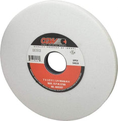 Camel Grinding Wheels - 7" Diam x 1-1/4" Hole x 1/2" Thick, K Hardness, 46 Grit Surface Grinding Wheel - Aluminum Oxide, Type 1, Coarse Grade, 3,760 Max RPM, Vitrified Bond, No Recess - Eagle Tool & Supply